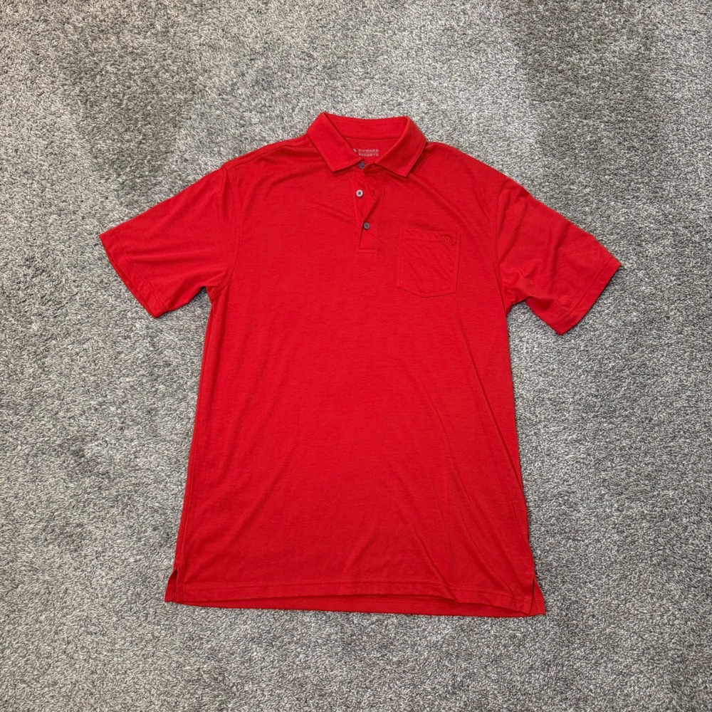 Onward Reserve Mens Red Short Sleeve Pocket Polo Shirt Bear Logo Size M